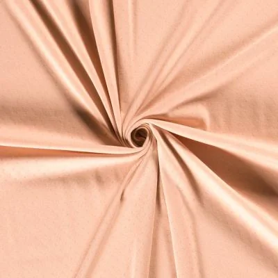 Tissu Jersey Coton ajouré Baby Rose bébé - Par 10 cm