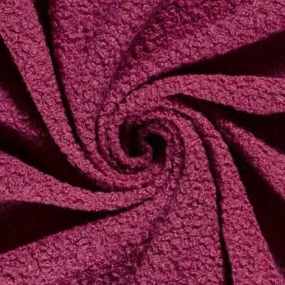 Tissu Fausse fourrure Bouclette Daphné uni Fuchsia - Par 10 cm