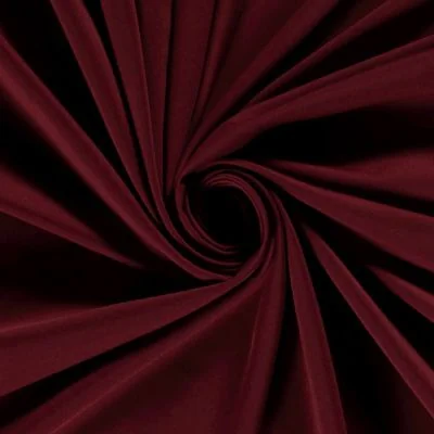Tissu Jersey Sportswear uni Bordeaux - Par 10 cm