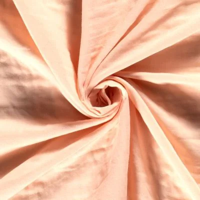 Tissu Lange mélangé uni Saumon - Par 10 cm
