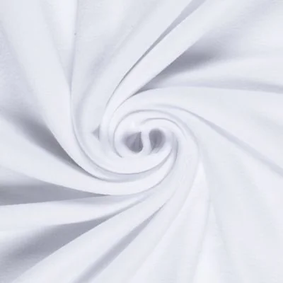 Tissu Micro Polaire tout doux uni Blanc - Par 10 cm