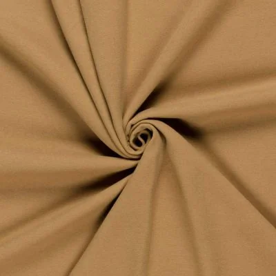 Tissu Drap de manteau  Cœur de Laine uni Camel - Par 10 cm