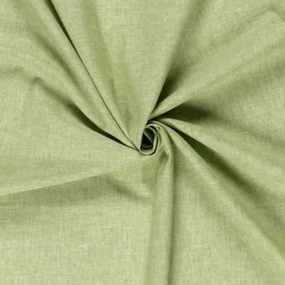 Tissu Lin et coton uni Verona Vert citron - Par 10 cm