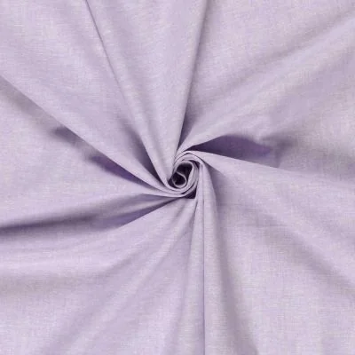 Tissu Lin et coton uni Verona Lilas - Par 10 cm