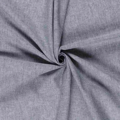 Tissu chambray coton uni Siena Bleu marine - Par 10 cm