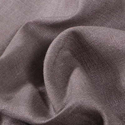 Tissu Ramie Lin uni Gris - Par 10 cm