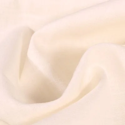 Tissu Ramie Lin uni Ecru - Par 10 cm