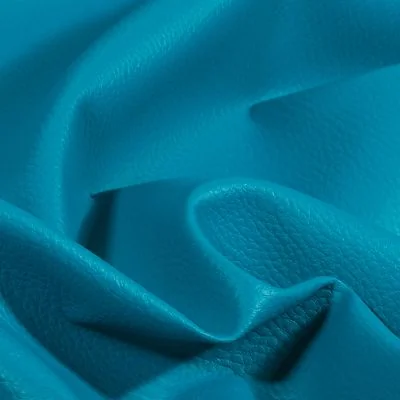 Simili cuir d&#039;ameublement uni Bleu canard - Par 50 cm