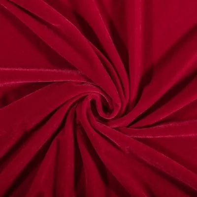 Tissu Velours jersey épais Rouge - Par 10 cm