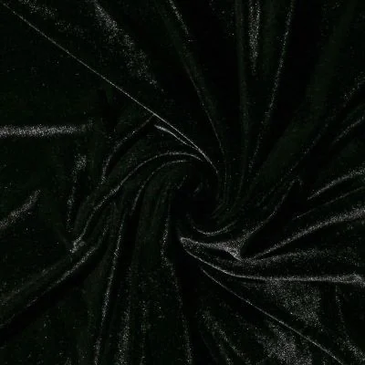 Tissu Velours jersey épais Noir - Par 10 cm