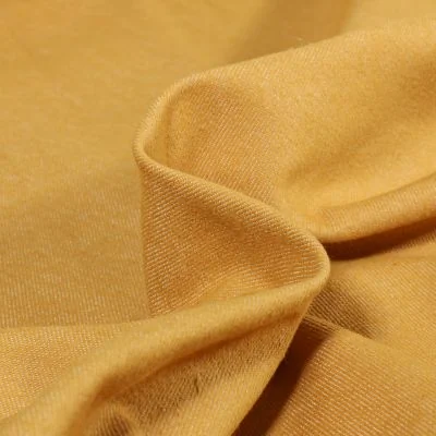 Tissu Denim Jeans Jaune safran - Par 10 cm