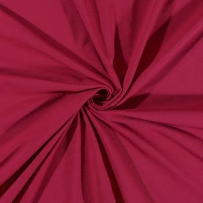 Tissu Jersey Coton uni Lie de vin - Par 10 cm