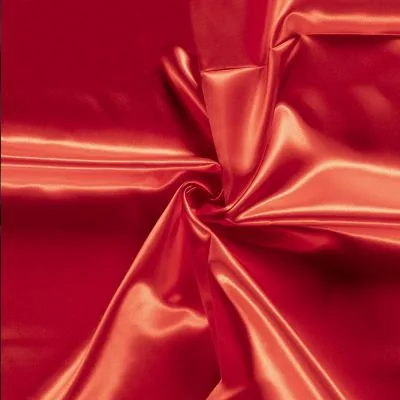 Tissu Satin uni Rouge x1m