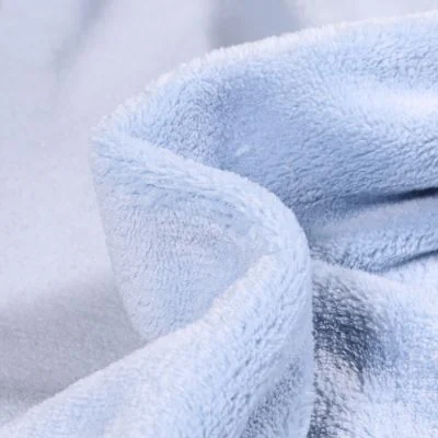 Tissu Doudou uni Bleu layette - Par 10 cm