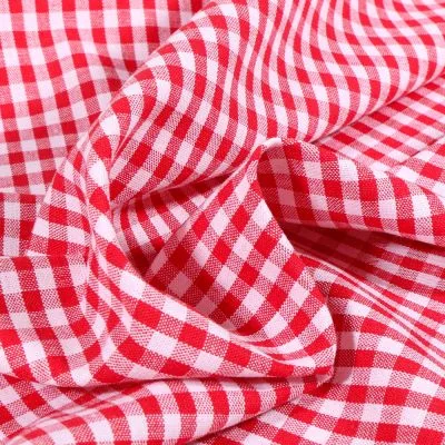 Tissu Vichy Petits carreaux 5 mm Rouge - Par 10 cm