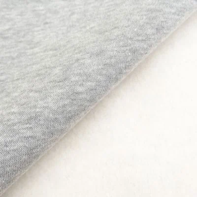 Tissu Molleton Sweat uni Gris chiné x10cm