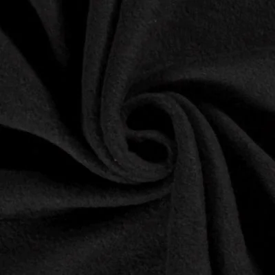 Tissu Polaire uni Noir - Par 10 cm