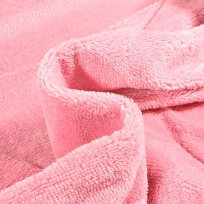 Tissu Éponge réversible Bambou envers polyester tout doux Rose blush - Par 10 cm