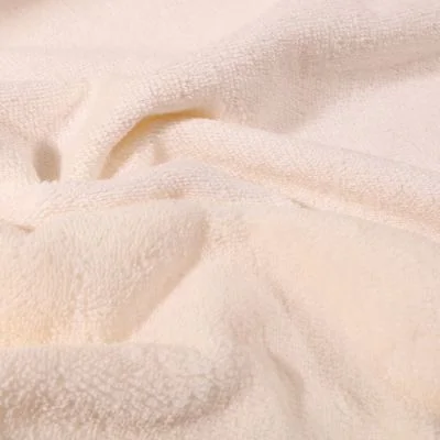 Tissu Éponge réversible Bambou envers polyester tout doux Ecru - Par 10 cm
