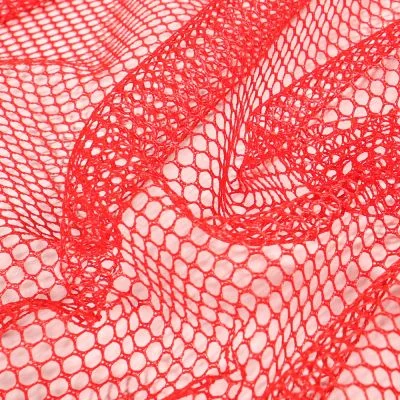 Tissu Filet Vrac mesh Rouge griotte - Par 10 cm