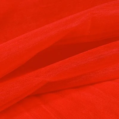 Tissu Tulle souple grande largeur uni Rouge - Au mètre