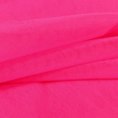 Tissu Tulle souple grande largeur uni Rose fluo - Au mètre
