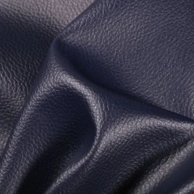 Simili cuir d&#039;ameublement uni Bleu marine - Par 50 cm
