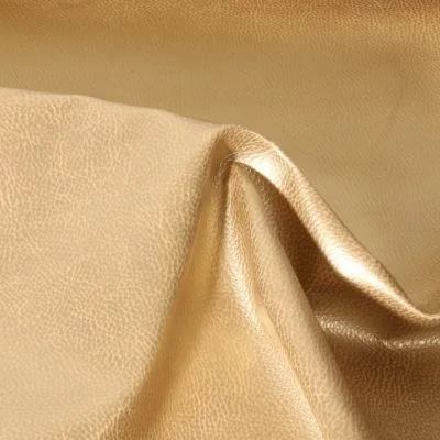 Simili cuir d&#039;ameublement uni Or - Par 50 cm