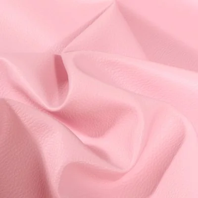 Simili cuir d&#039;ameublement uni Rose poudré - Par 50 cm