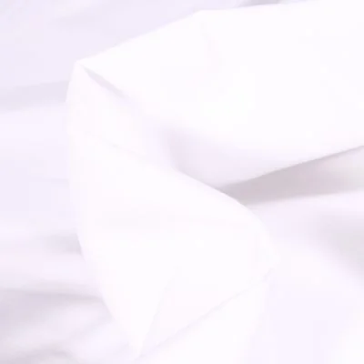 Tissu Popeline de coton mercerisé uni Elise Blanc - Par 10 cm