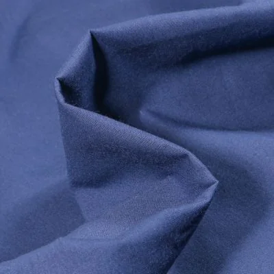Tissu Popeline de coton mercerisé uni Elise Bleu indigo - Par 10 cm