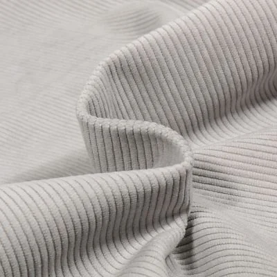 Tissu Velours d&#039;ameublement côtelé Lena Gris - Par 10 cm