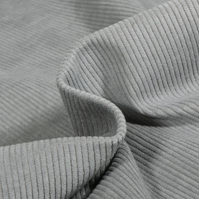 Tissu Velours d&#039;ameublement côtelé Lena Gris souris - Par 10 cm