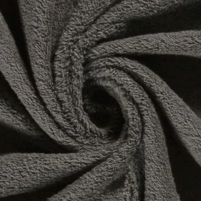 Tissu Eponge légère 340 g/m² uni Gris anthracite - Par 10 cm