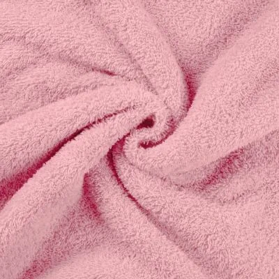 Tissu Eponge légère 340 g/m² uni Rose pastel - Par 10 cm