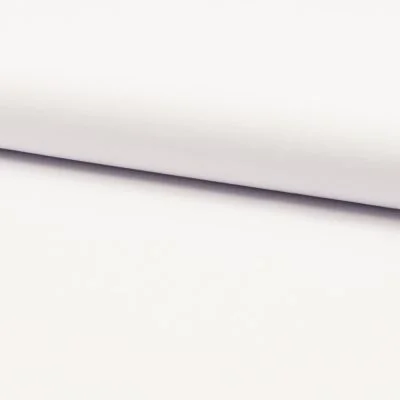 Tissu Popeline de coton unie Blanc - Par 10 cm