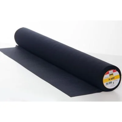 Entoilage Thermocollant Vlieseline H609 Noir - Par 10 cm